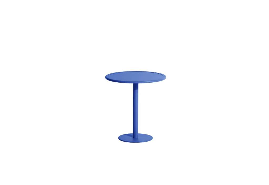 Petite Friture - Week-End Bistrotisch rund - blau - indoor