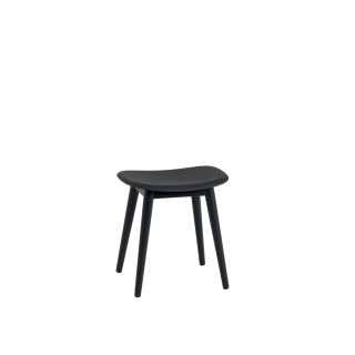 Muuto - Fiber Hocker Holzgestell - black - indoor