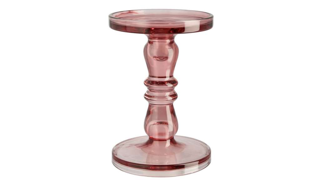 Kerzenständer ¦ rosa/pink ¦ Glas  ¦ Maße (cm): H: 19 Ø: 13 Dekoration > Kerzen & Lichter > Kerzenständer - Höffner