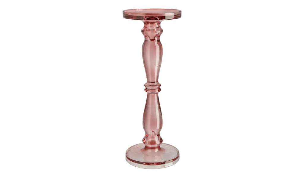 Kerzenständer ¦ rosa/pink ¦ Glas  ¦ Maße (cm): H: 35 Ø: 13 Dekoration > Kerzen & Lichter > Kerzenständer - Höffner