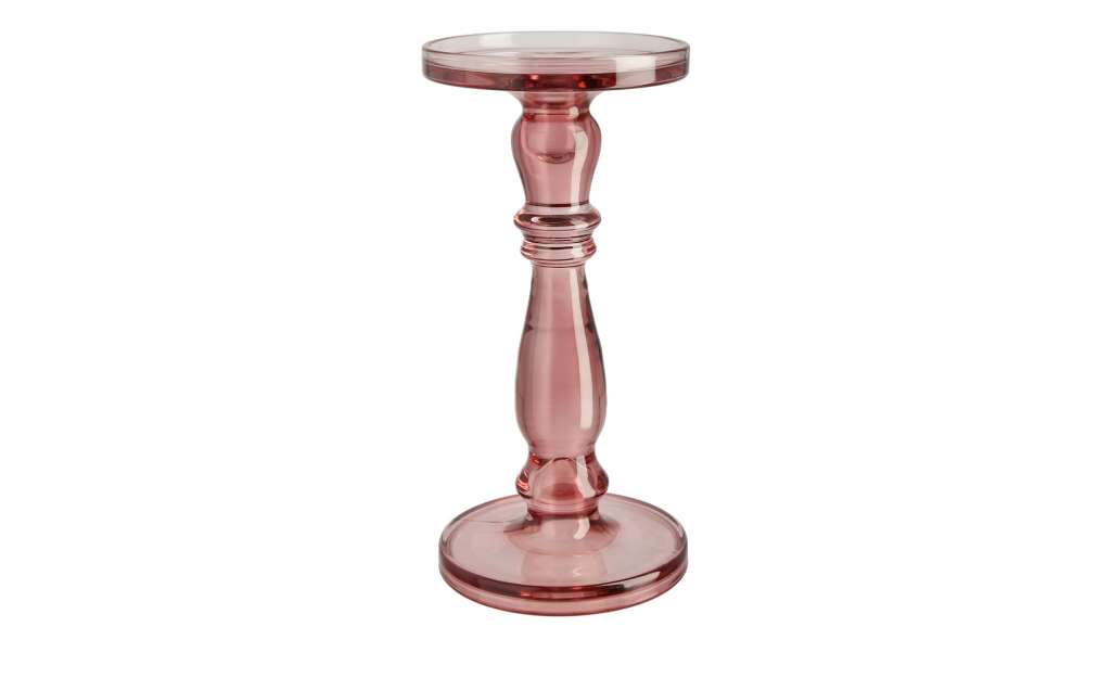 Kerzenständer ¦ rosa/pink ¦ Glas  ¦ Maße (cm): H: 27 Ø: 13 Dekoration > Kerzen & Lichter > Kerzenständer - Höffner