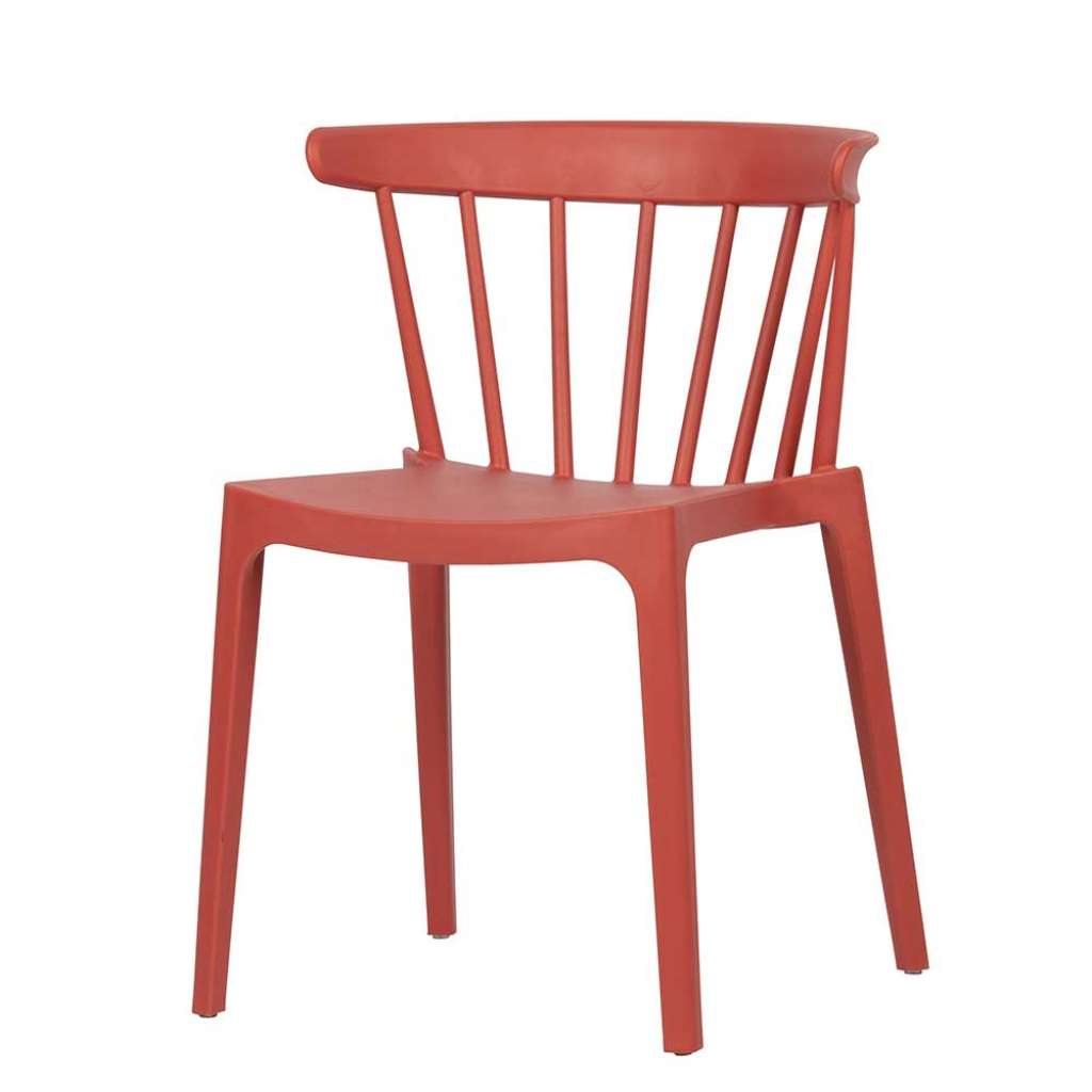Stapelstühle in Rot Kunststoff (2er Set)