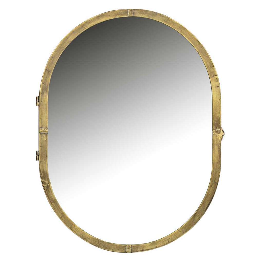 Design Spiegelschrank in Altmessingfarben Vintage Look (2er Set)