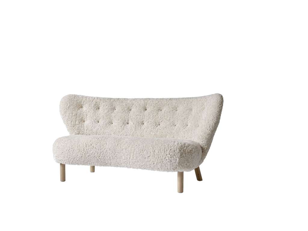 andTRADITION - Little Petra VB2 Sofa - Sheepskin Moonlight - Gestell White Oiled Oak - indoor