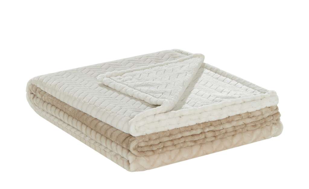 HOME STORY Fleecedecke  Zopf Verlauf ¦ beige ¦ 100% Polyester  ¦ Maße (cm): B: 150 Heimtextilien > Kuscheldecken - Höffner