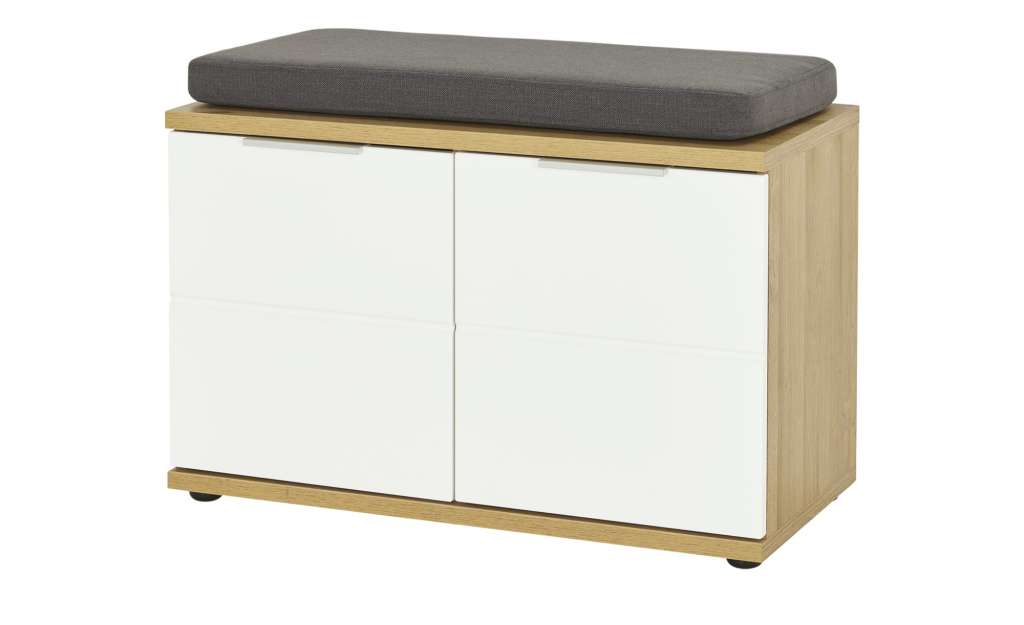 uno Schuhbank  Frisco ¦ weiß ¦ Maße (cm): B: 75 H: 48 T: 37 Bänke > Einzelbänke - Höffner