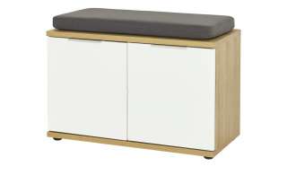 uno Schuhbank  Frisco ¦ weiß ¦ Maße (cm): B: 75 H: 48 T: 37 Bänke > Einzelbänke - Höffner