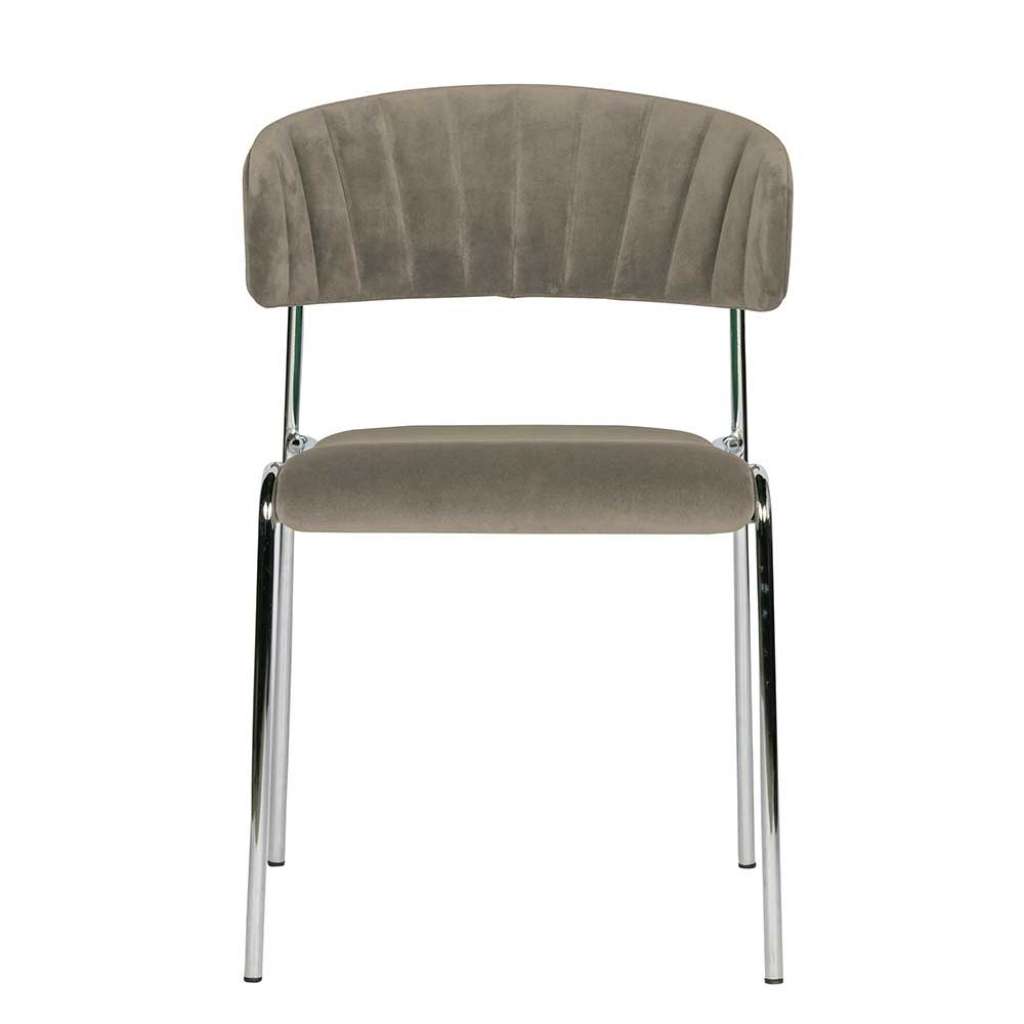 Küchenstühle in Grau Samt modern (2er Set)