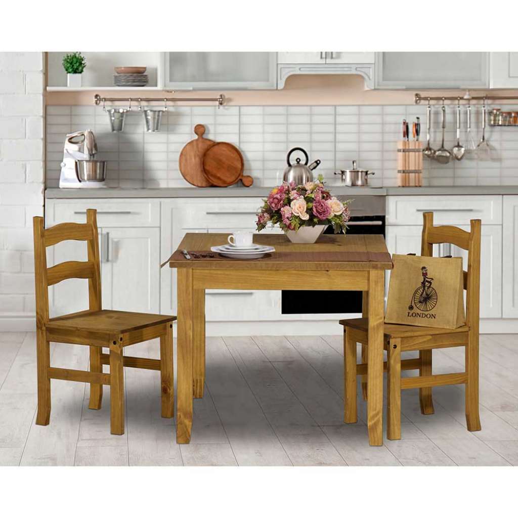 Essplatzgruppe aus Kiefer Massivholz Landhausstil (3-teilig)
