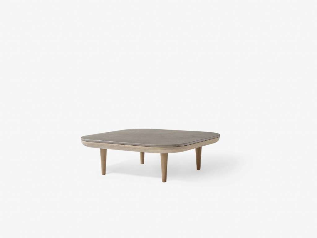 andTRADITION - Fly SC4 & SC5 Couchtisch - Azul Valverde limestone - Gestell White oiled Oak - 80 x 80 cm - indoor
