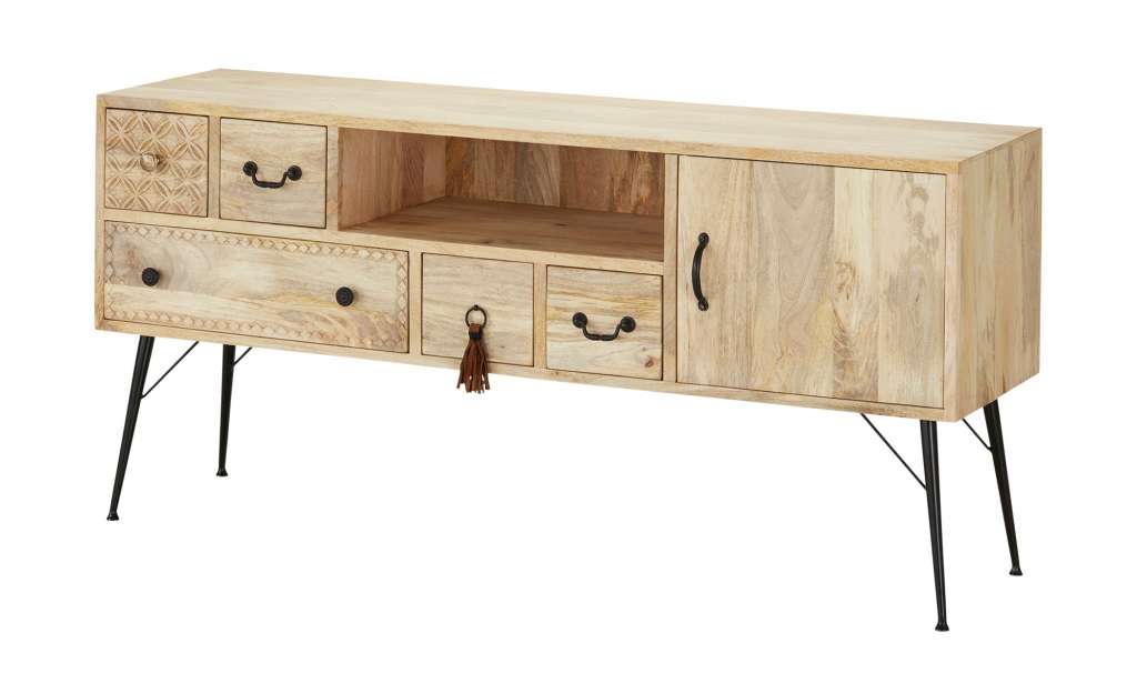 Lowboard  Tonga ¦ holzfarben ¦ Maße (cm): B: 145 H: 70 T: 43 Kommoden & Sideboards > Lowboards - Höffner