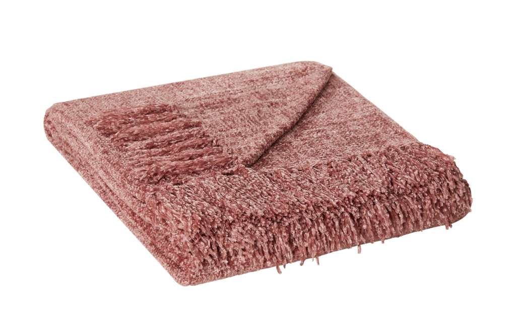 HOME STORY Wohnplaid  Melange ¦ rosa/pink ¦ 100% Polyester , Polyester ¦ Maße (cm): B: 130 Heimtextilien > Kuscheldecken - Höffner