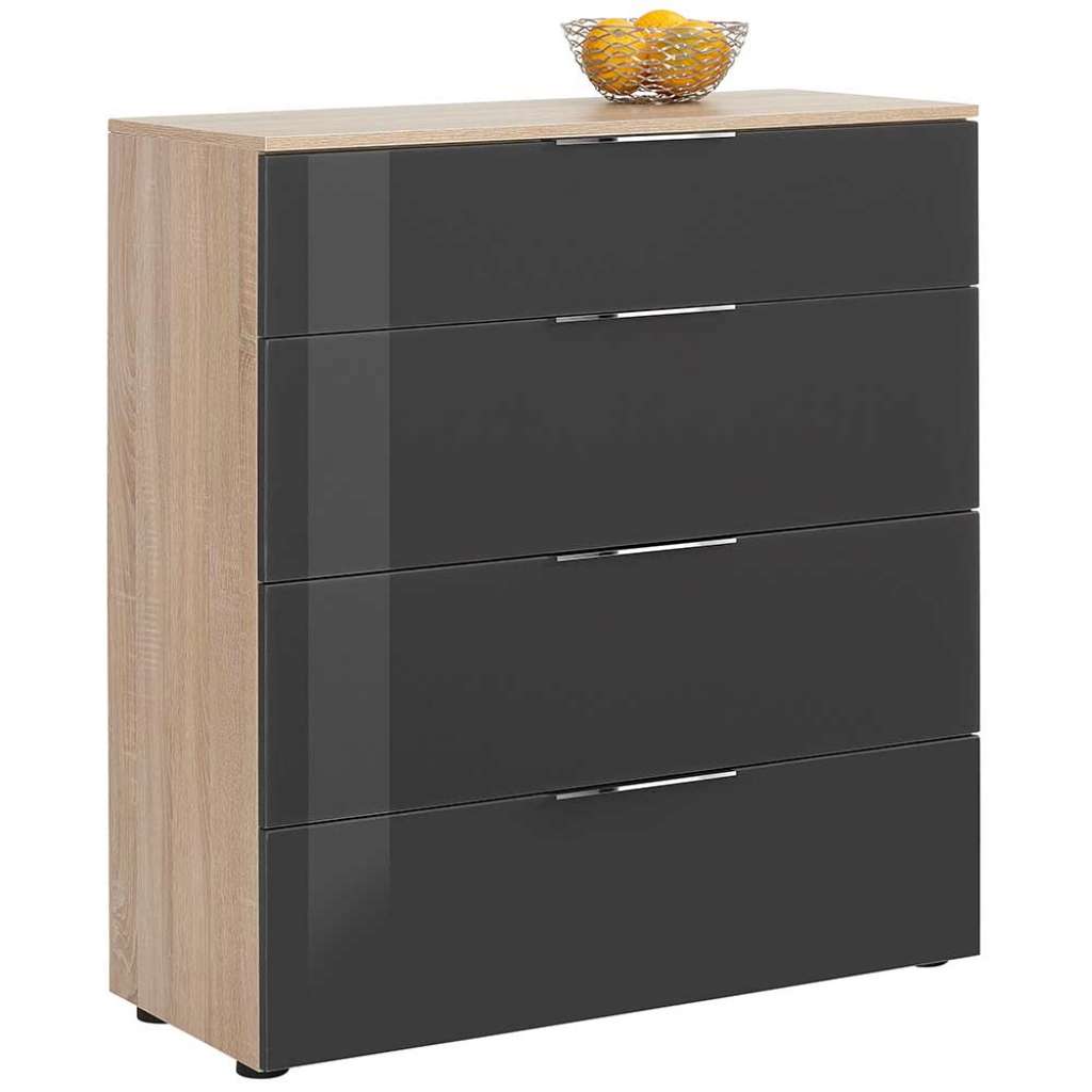 Schubladenkommode in Anthrazit und Sonoma-Eiche Made in Germany