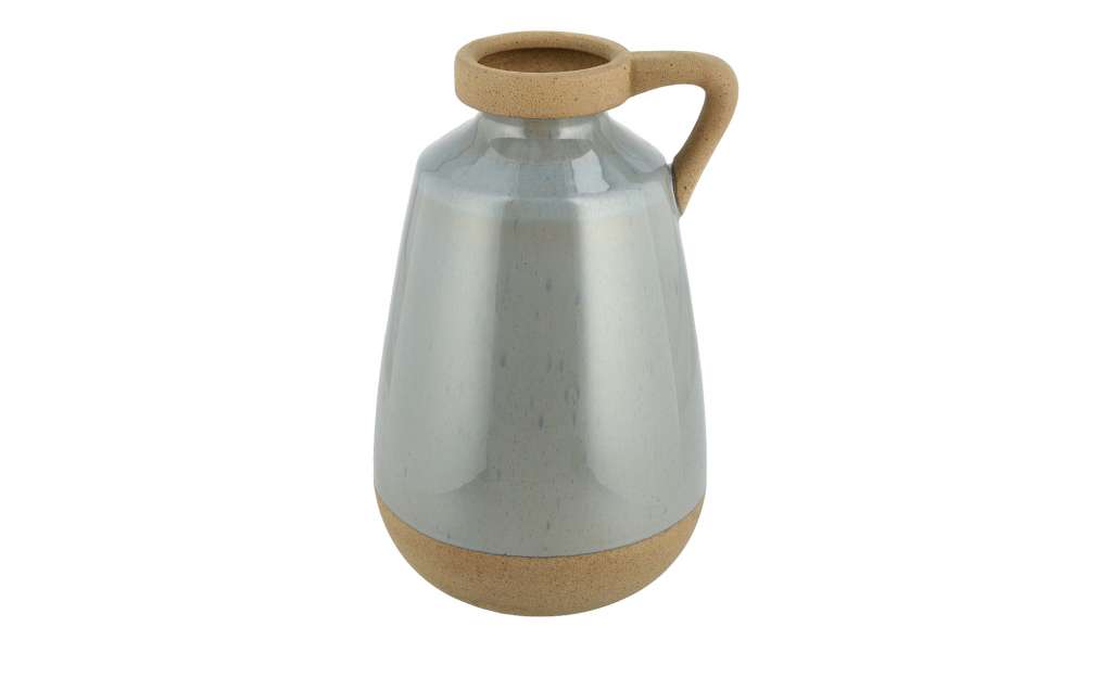 Deko Vase  Wasserkrug ¦ grau ¦ Steingut ¦ Maße (cm): B: 19,5 H: 30 T: 19 Dekoration > Vasen - Höffner