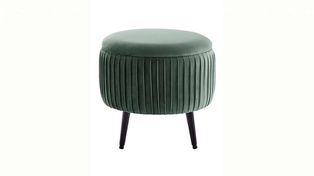 Hocker mit in Falten gelegtem Design