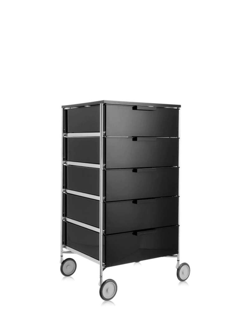 Kartell - Mobil 5 - mit Rollen - matt schiefergrau - indoor