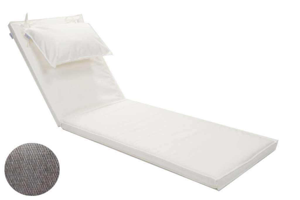 Jan Kurtz - Korfu Auflage mit Kopfkissen - taupe - outdoor