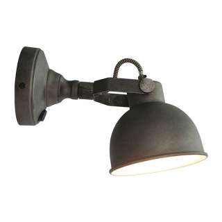 Deko Wandlampe in Grau Metall