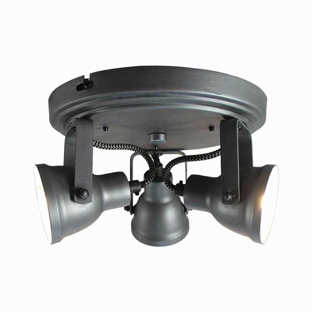 Deckenleuchte in Grau Metall