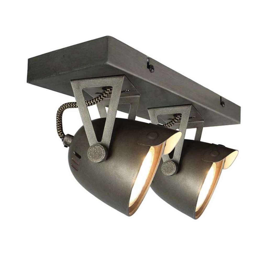 Deckenlampe in Grau Metall