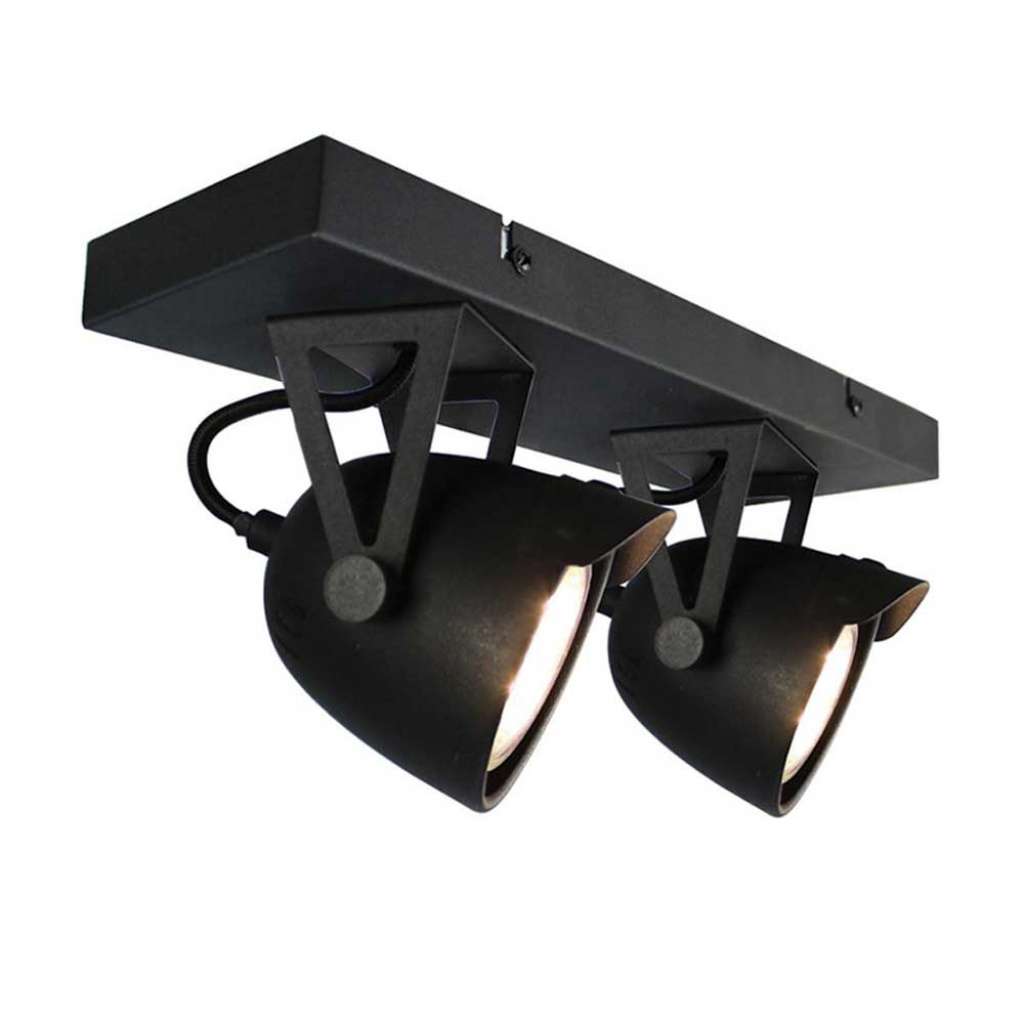 Deckenleuchte in Schwarz Metall