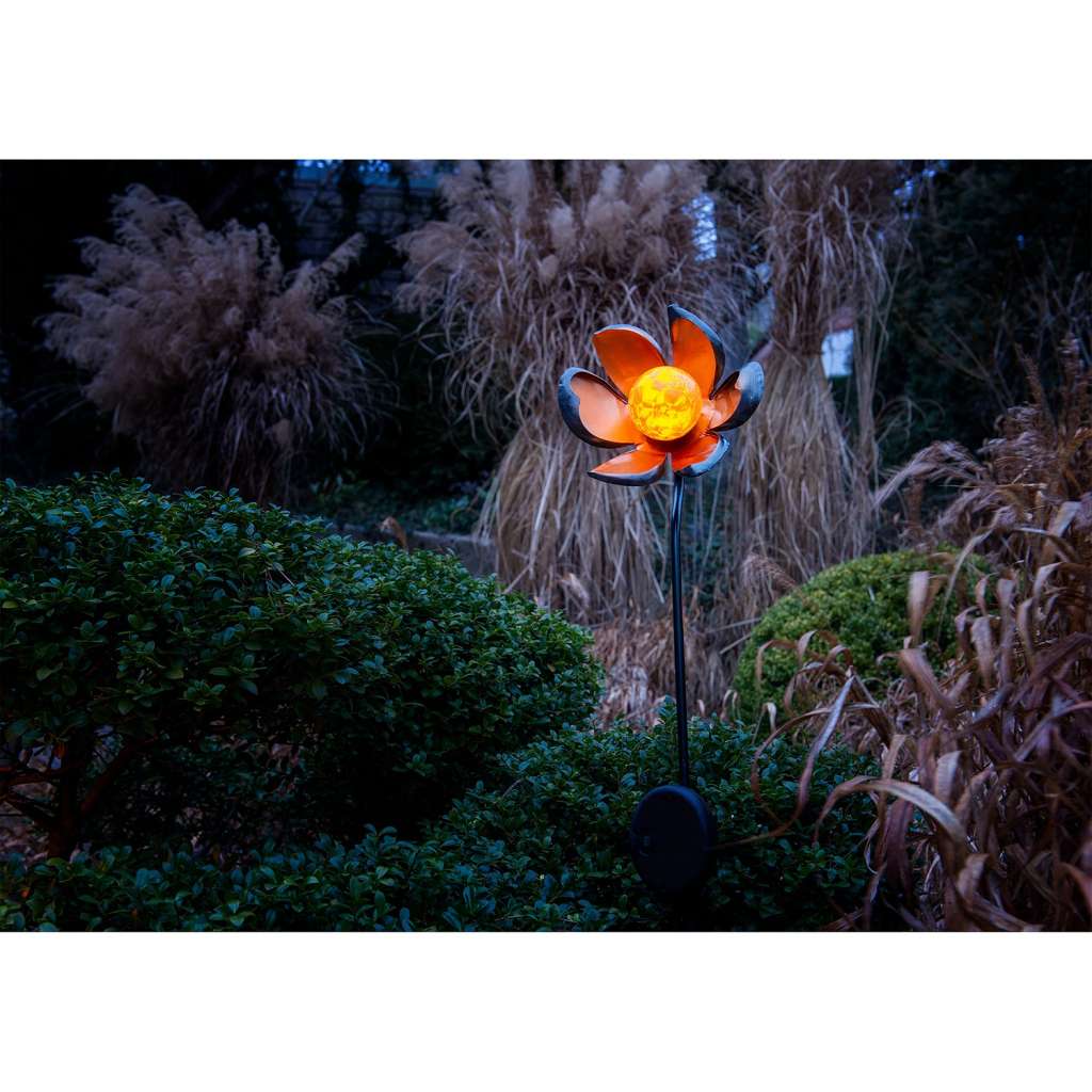 home24 LED-Solar Erdspieß Blume