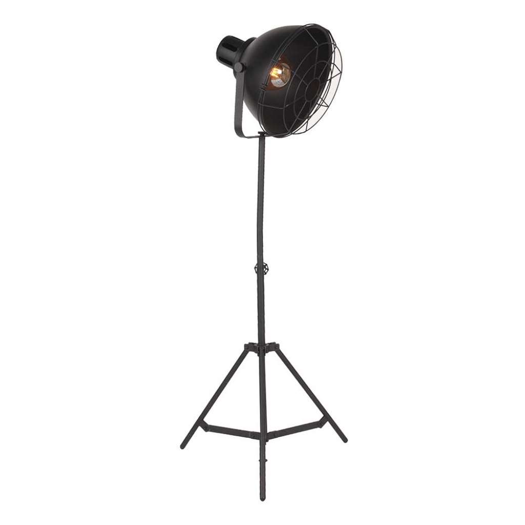 Stehlampe in Schwarz 170 cm hoch