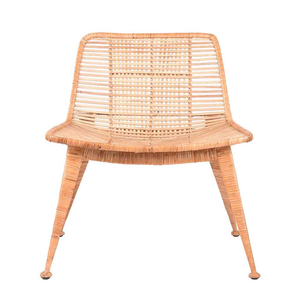 Lounge Sessel aus Rattan Untergestell aus Metall