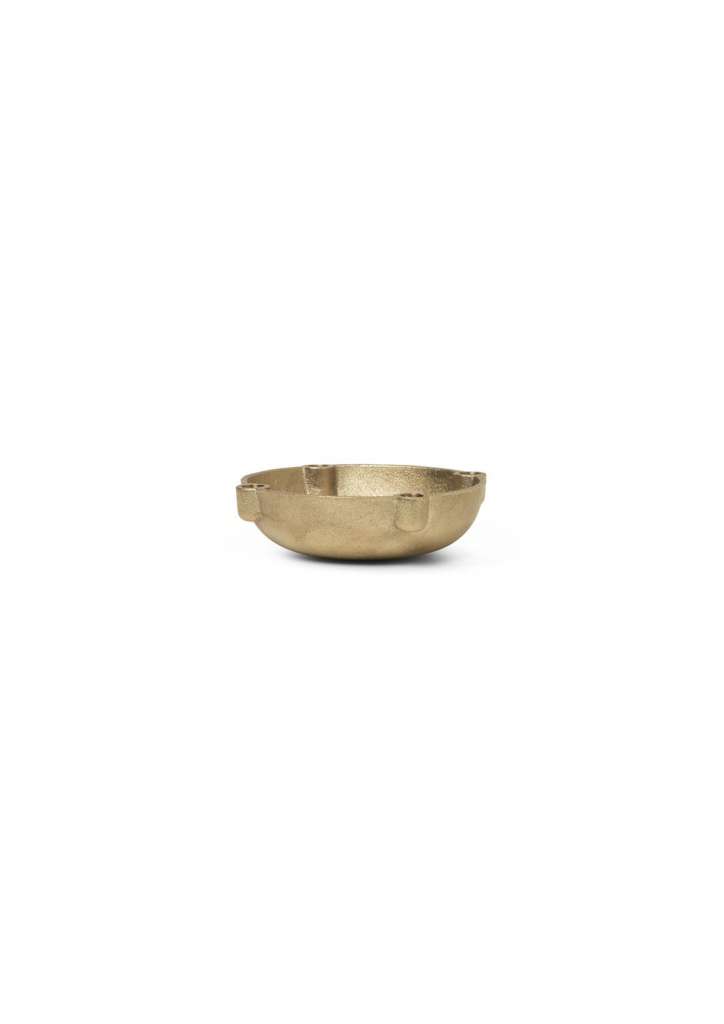 ferm LIVING - Bowl Kerzenständer - messing - indoor