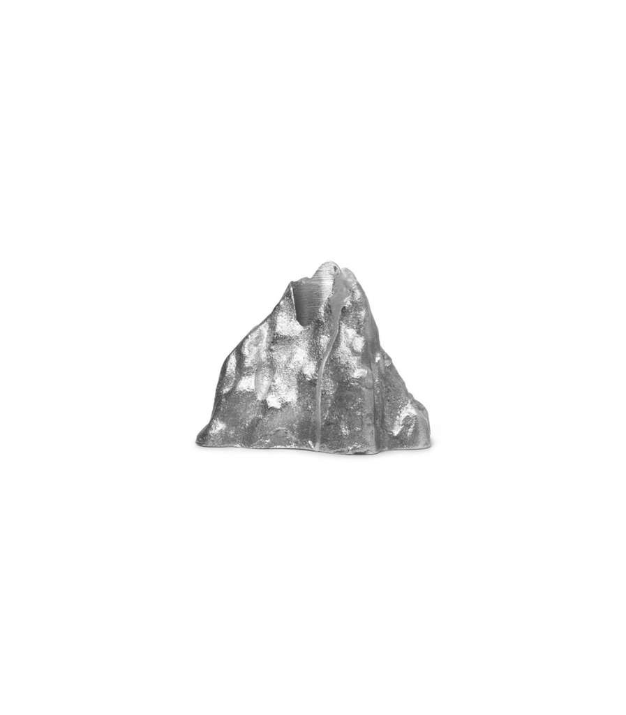 ferm LIVING - Stone Kerzenhalter - groß - aluminium - indoor