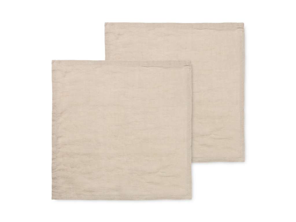 ferm LIVING - Linen Serviette 2er-Set - natur - indoor