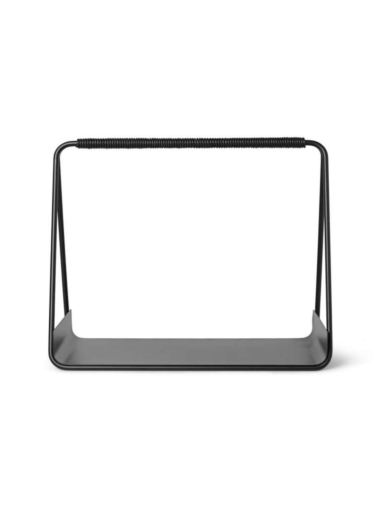 ferm LIVING - Port Wood Basket - schwarz - indoor