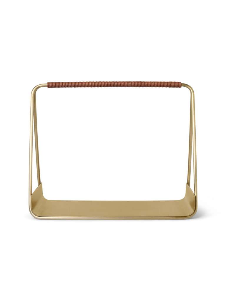 ferm LIVING - Port Wood Basket - messing - indoor