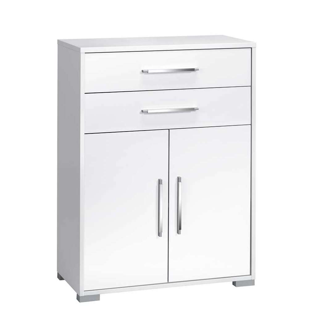 Aktenschrank in Weiß Hochglanz 110 cm hoch