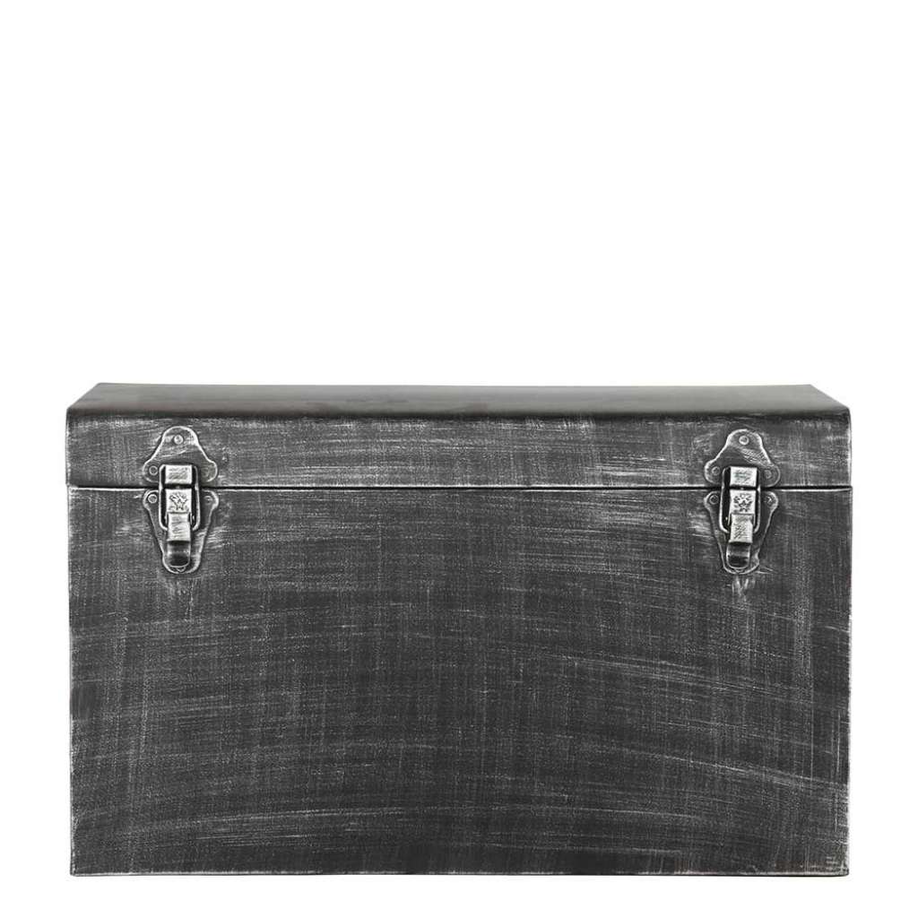 Deko Truhe in Schwarz Metall