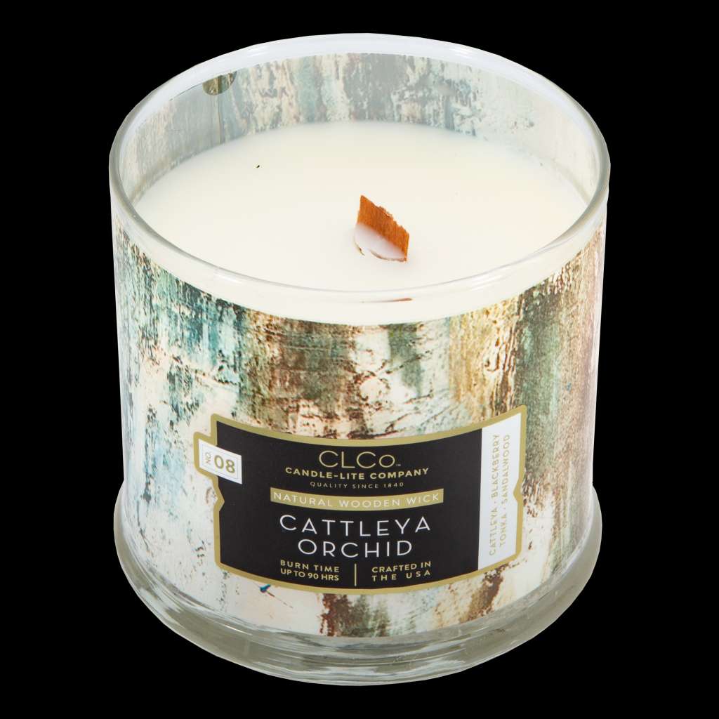 home24 Duftkerze mit Holzdocht Catteleya Orchid