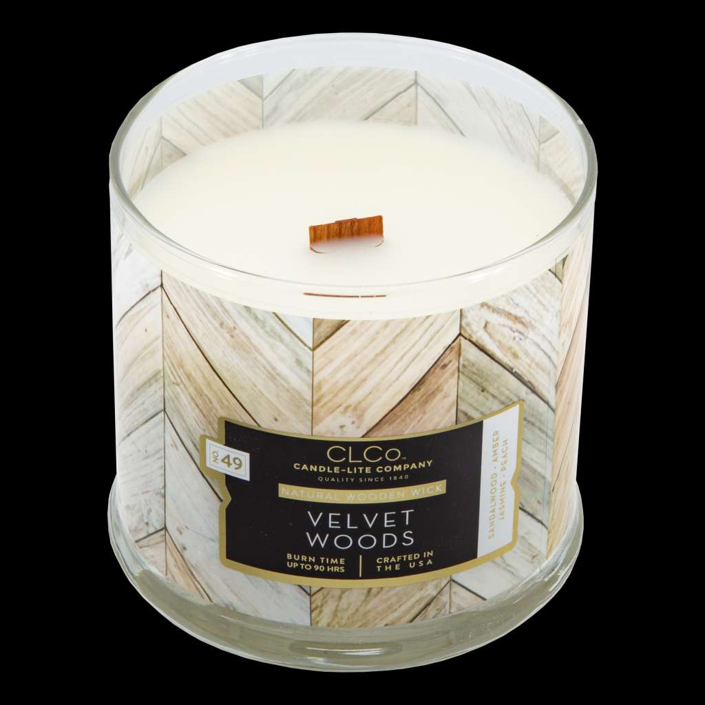 home24 Duftkerze mit Holzdocht Velvet Woods