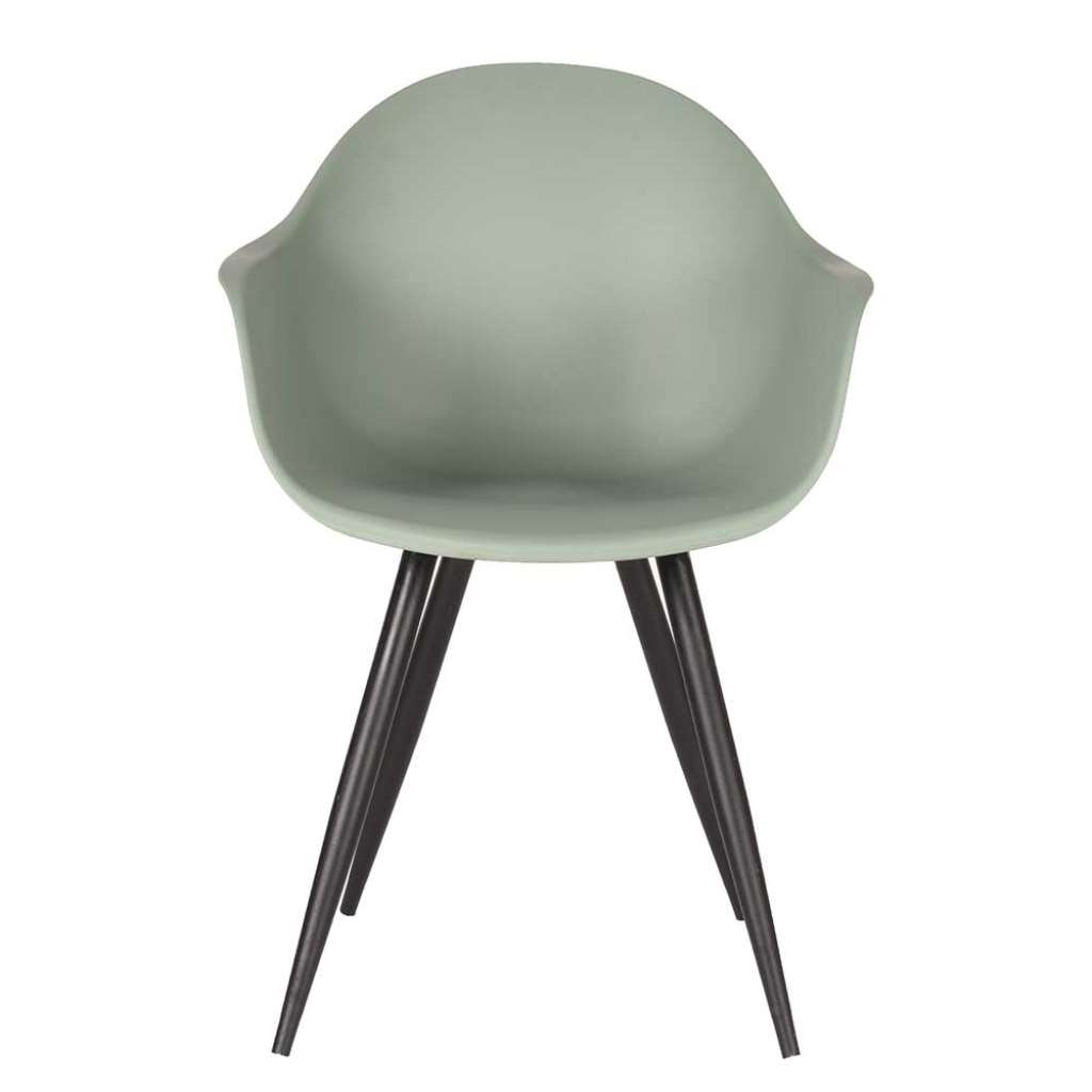 Armlehnenstuhl in Graugrün Kunststoff Skandi Design