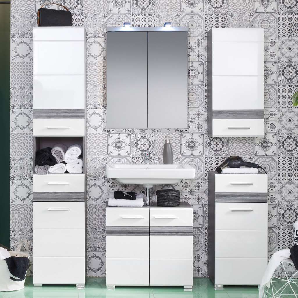 home24 Badezimmerset Storm Light III (5-teilig)