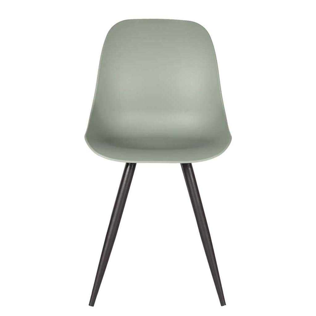 Esstischstuhl in Graugrün Kunststoff Skandi Design