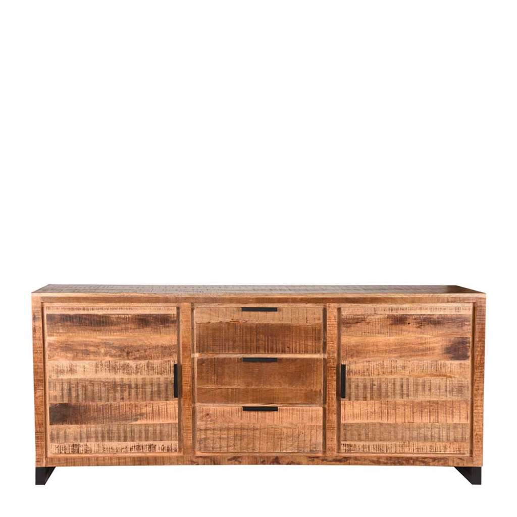 Loft Design Sideboard aus Mangobaum Massivholz 190 cm breit