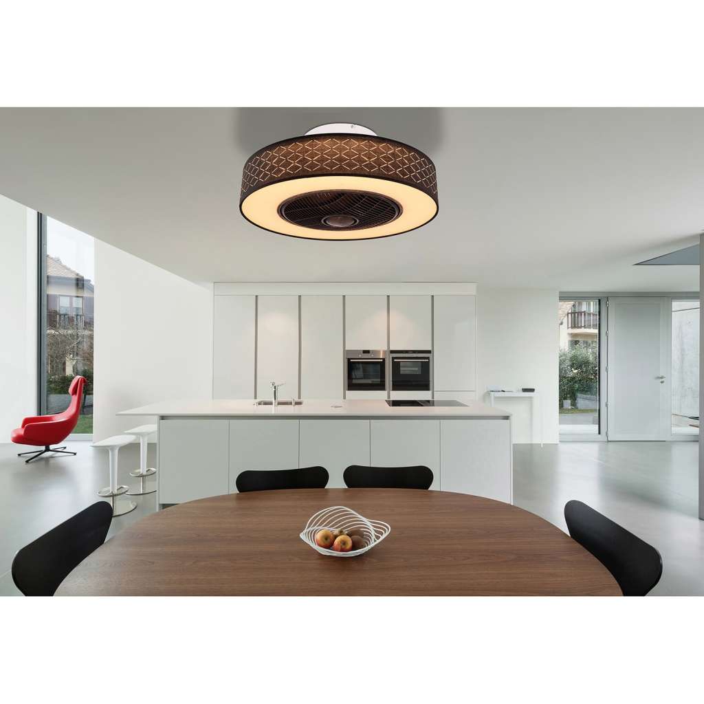 home24 LED-Deckenventilator Rosario II