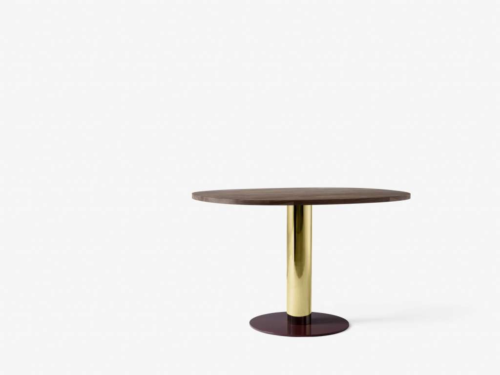 andTRADITION - Mezcla Esstisch - Walnut/Brass/Burgund - indoor