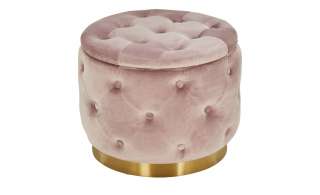 Playboy Hocker mit Stauraum  Liz ¦ rosa/pink ¦ Maße (cm): H: 40 Ø: 50 Polstermöbel > Hocker - Höffner