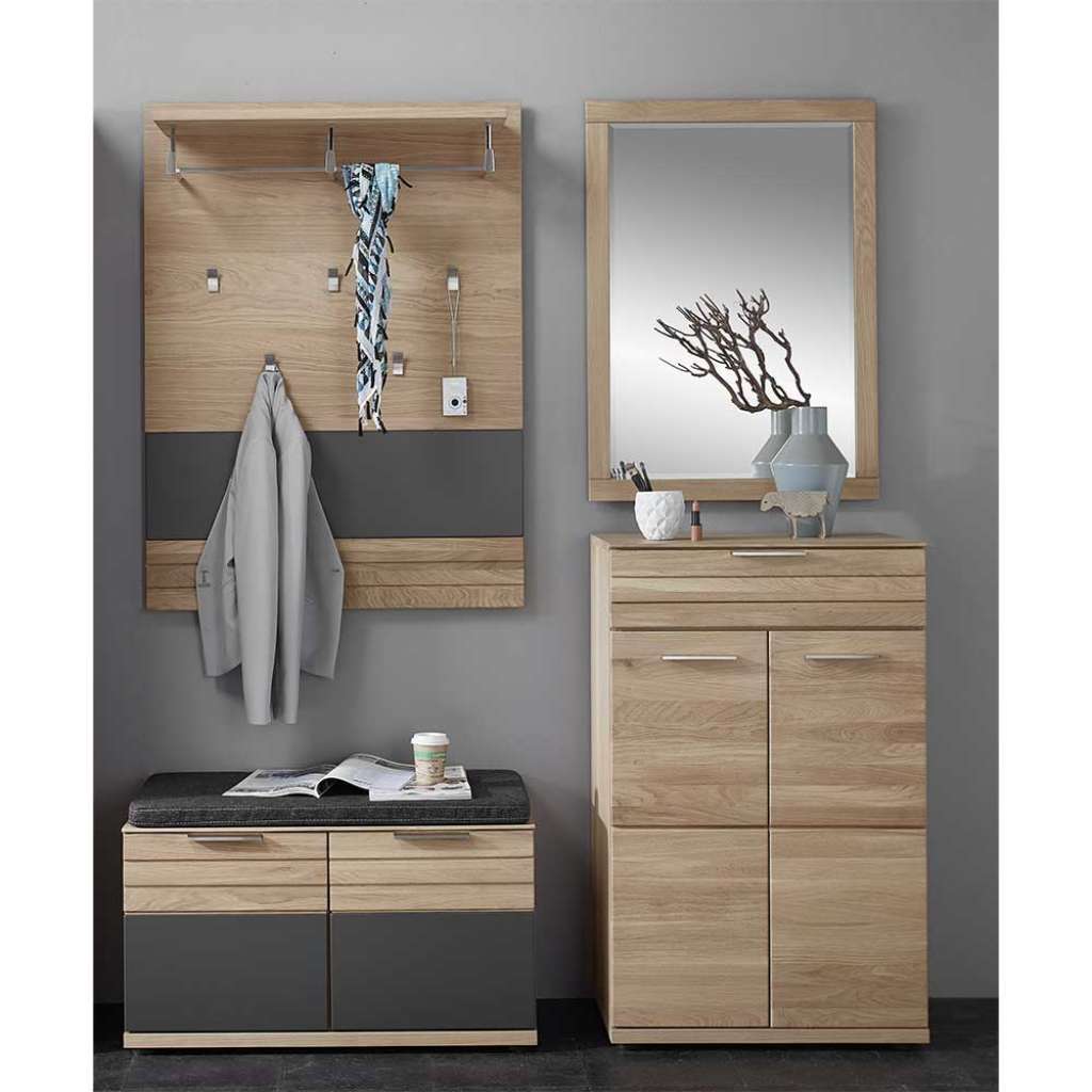 Flurmöbel Set in Eiche Bianco 150 cm breit