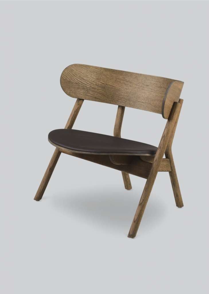 Northern - Oaki Lounge Stuhl - smoked oak - mit Polsterung Sitz - indoor