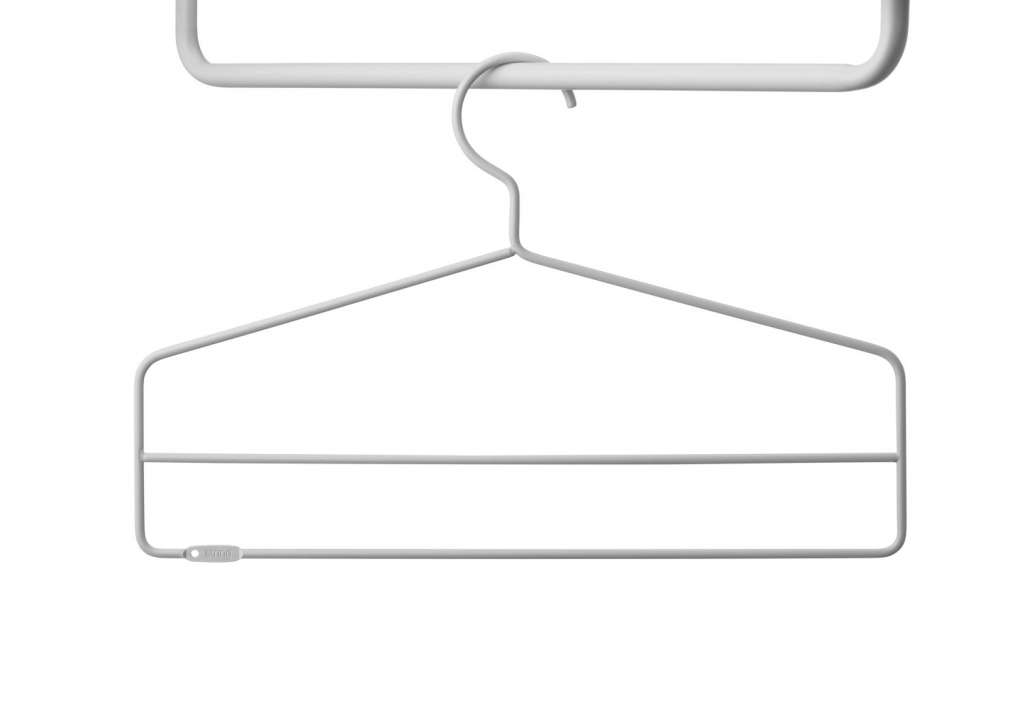 String - Kleiderhaken 4er Set - grau - indoor