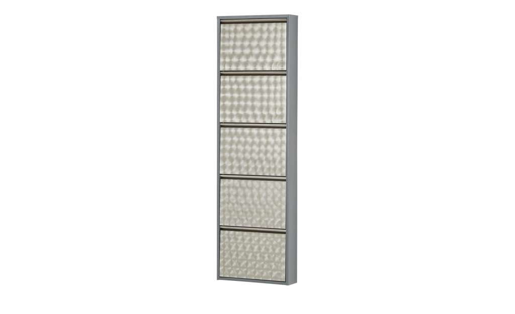 Schuhkippe  Goito ¦ silber ¦ Maße (cm): B: 50 H: 170 T: 13 Garderoben & Kleiderstangen > Schuhschränke - Höffner