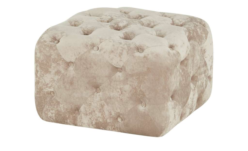 Polsterhocker  Heidi ¦ beige ¦ Maße (cm): B: 55 H: 35 T: 55 Ø: 55 Polstermöbel > Hocker - Höffner