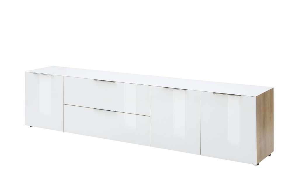 Lowboard  Vitreo ¦ weiß ¦ Maße (cm): B: 225,5 H: 55 T: 40 TV- & Media Möbel > TV-Racks - Höffner